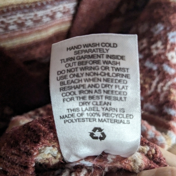 Pink Rose Large Multicolor Striped Long Sleeve Button Down Cropped Cardigan - Picture 5 of 10